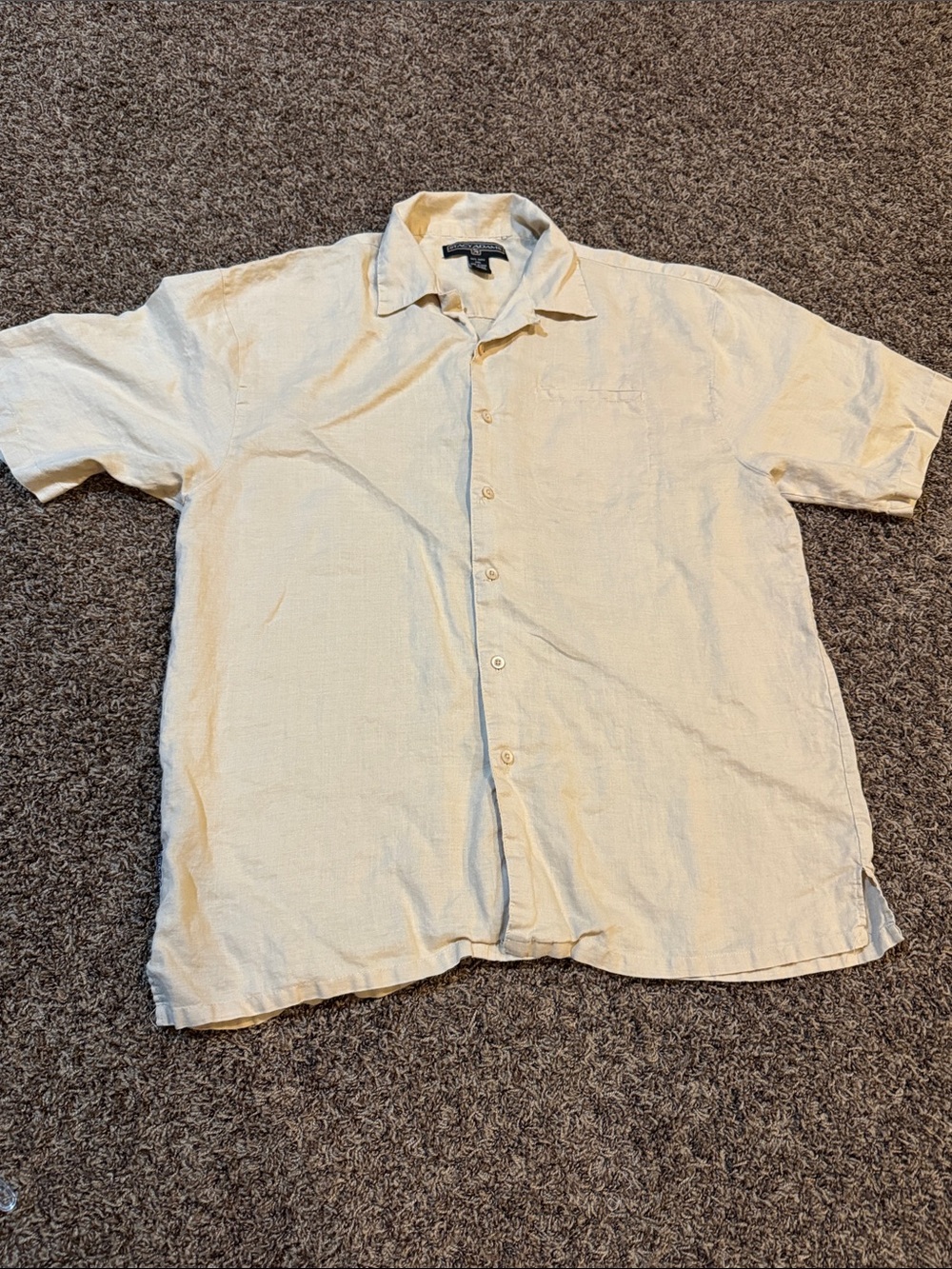 Stacy Adams Tan Short-Sleeve Button-Down Shirt